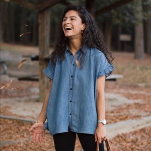 Chambray oversized blouse from Madewell